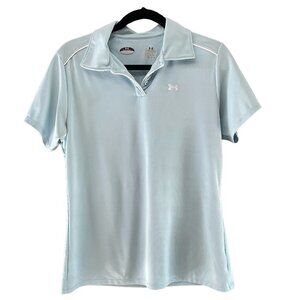 Under Armour Polo Golf Sport Shirt Women's Light Blue Size L
